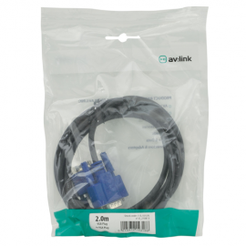 AV:Link VGA Plug to Plug Lead - 2m (2m - 5m lengths available)