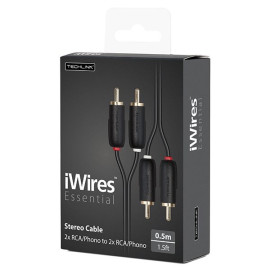 Techlink iWires Essential Series 2 x RCA to 2 x RCA - 50cm