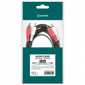 AV:Link 112.050UK 2 x RCA Plugs to 2 x RCA Plugs Leads