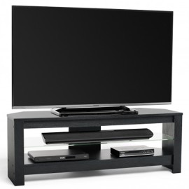 Techlife CA115BO+ Calibre 1.15m Black Oak Effect TV Stand with Glass Shelf