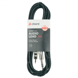 av:link Classic 3.5mm TRS Jack to 6.3mm TRS Jack Lead - 3m (3m - 6m lengths available)
