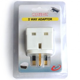 Omega 21111 13amp 2 Way Mains Adaptor - Packed