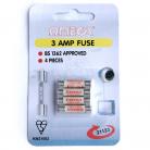 Omega 21133 3amp Mains Fuses – Pack of 4
