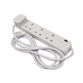 Omega 21643 3m Extension Lead with 4 Way Output Socket