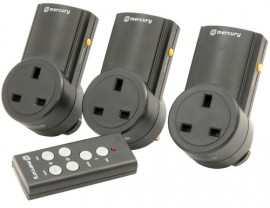 Mercury 350.113UK Remote Control Mains Socket Adaptor - Set of 3