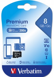 Verbatim 44012 8GB mSD Micro SD Card Class 10