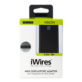 Techlink 526421 iWires Mini DisplayPort Plug to VGA Adapter - 0.2m