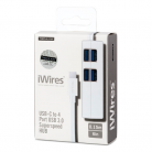 Techlink 526508 iWires USB-C Plug to 4 Port USB 3.0 Hub