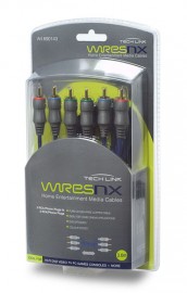 Techlink WiresNX 3 x RGB RCA/Phono Plugs to 3 x RGB RCA/Phono Plugs - 3m (3m - 5m lengths available)