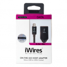Techlink 710240 iWires On-The-Go USB 5-pin Mini Plug to USB 2 Socket