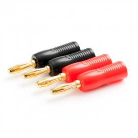 Techlink 710950 iWires Banana Plug (Tray of 50) - Red & Black