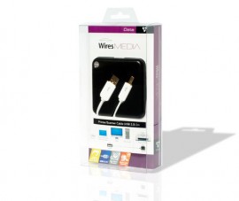 Techlink 726642 WiresMEDIA USB2 A Plug to USB2 B Plug - 2m
