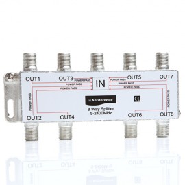 Antiference AS08 High Quality 8 Way Wideband Indoor F Type Splitter