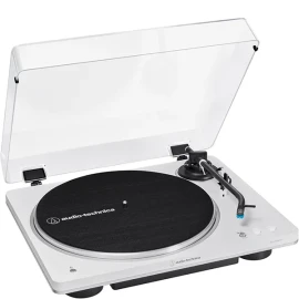 audio-technica AT-LP70XBT Automatic Wireless Belt-Drive Turntable -  White/Silver