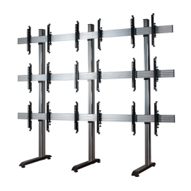 B-Tech System X Universal Video Wall Stand for 3x3 Video Walls, Screens 46 - 60