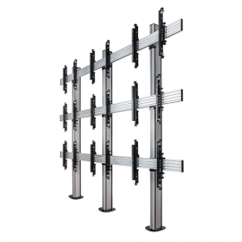 B-Tech System X 3x3 Universal Bolt Down Video Wall Stand, Screens 46 - 60