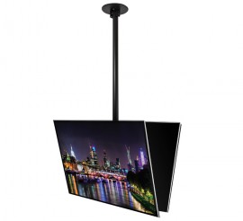 B-Tech Back to Back Flat Screen Ceiling Mount with Tilt for Screens up to 50" - 1m