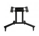 B-Tech Low Level Flat Screen Trolley - Black with Black Poles