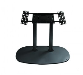 B-Tech Low Level Flat Screen Floor Stand - Black/Black