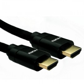 HDMI 2.1 48Gbps Cable with Aluminium Hood & Black Braid - 1m (50cm to 5m)