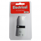 Red/Grey T2 White Switched Lampholder - Short Skirt