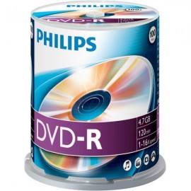 Philips DVD-R 4.7GB 16x Spindle 100pk