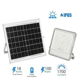 ENER-J E191 100W LED Floodlight with Solar Panel IP65 & Remote Control