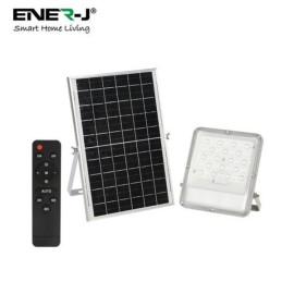 ENER-J E190 50W LED Floodlights with Solar Panel IP65 & Remote Control