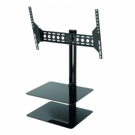 AVF ESL822B Tilt & Turn TV Wall Mount with AV Shelving for Screens Up To 60