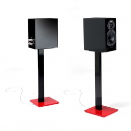 Norstone ESSE Speaker Stands in Black/Red (Pair)