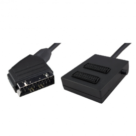 Samson SAS2/21 Scart Plug / 2 Scart Sockets With In/Out Switch