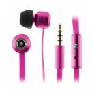 KitSound Ribbon Flat Cable Earphones with Mic - Pink