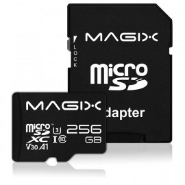 MAGIX 4K Series 256GB U1 MicroSD Card + SD Adapter Class10 V30
