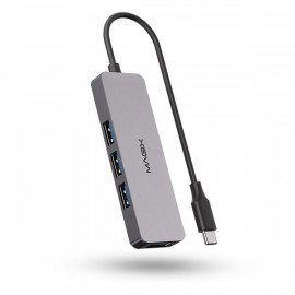 MAGIX 4-Port USB 3.0 USB-C Hub: Aluminum Shell, 5Gbps Data Transfer Speed