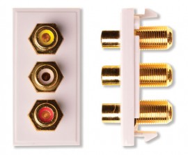 Antiference MW770 - 3 RCA to F yellow, white, red (composite)