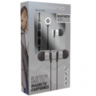 Volkano Mercury Series Magnetic Bluetooth Earphones - Silver & Black