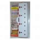 Omega 21127 4 Gang Independent Switched Adaptor with Surge Protection