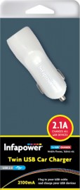 Infapower P040 Twin USB Car Charger 2100mA