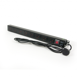 Kauden PDU8/STD 8-way Vertical Slimline Rack Mountable Mains PDU