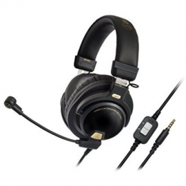 audio-technica Premium Closed-Back Gaming Headset with Removable Mic.