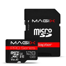 MAGIX PRO Series 128GB U3 MicroSD Card + SD Adapter Class10 V30