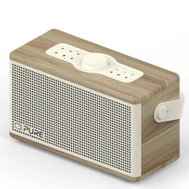 PURE Classic Aura - Ambient Portable Bluetooth Speaker - Cotton White/Oak