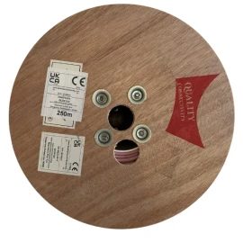 QING Cables QCS016/2 250m 16AWG 2 Core OFC Speaker Cable, LSZH, Pink