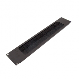 Penn Elcom R1268/2UK 2U Aluminium Brush Panel - Black