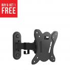 Techlink TWM102 Single Arm Articulated Wall Mount, Screens up to 27"