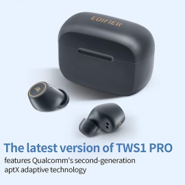 EDIFIER TWS1 Pro NEW Upgraded TWS1 Earbuds - Dark Grey