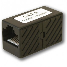 Kauden™ RJ45 CAT5e/CAT6 Cord Coupler - Black