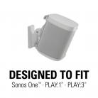 Sanus Sonos Speaker Wall Mount for ONE, Play:1 & Play:3 - White
