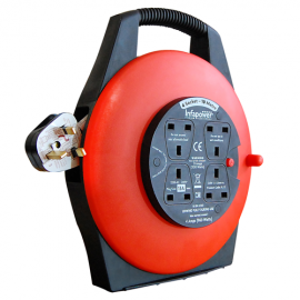 Infapower 4 Gang 13 Amp Extension Reel (10m - 50m lengths available)