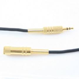 AL19/6G 3.5mm Stereo Jack to 3.5mm Stereo Socket (Gold) Metal HQ - 6m